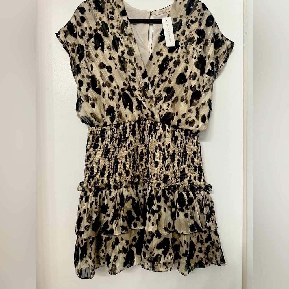 Pookie & Sebastian cheetah print dress